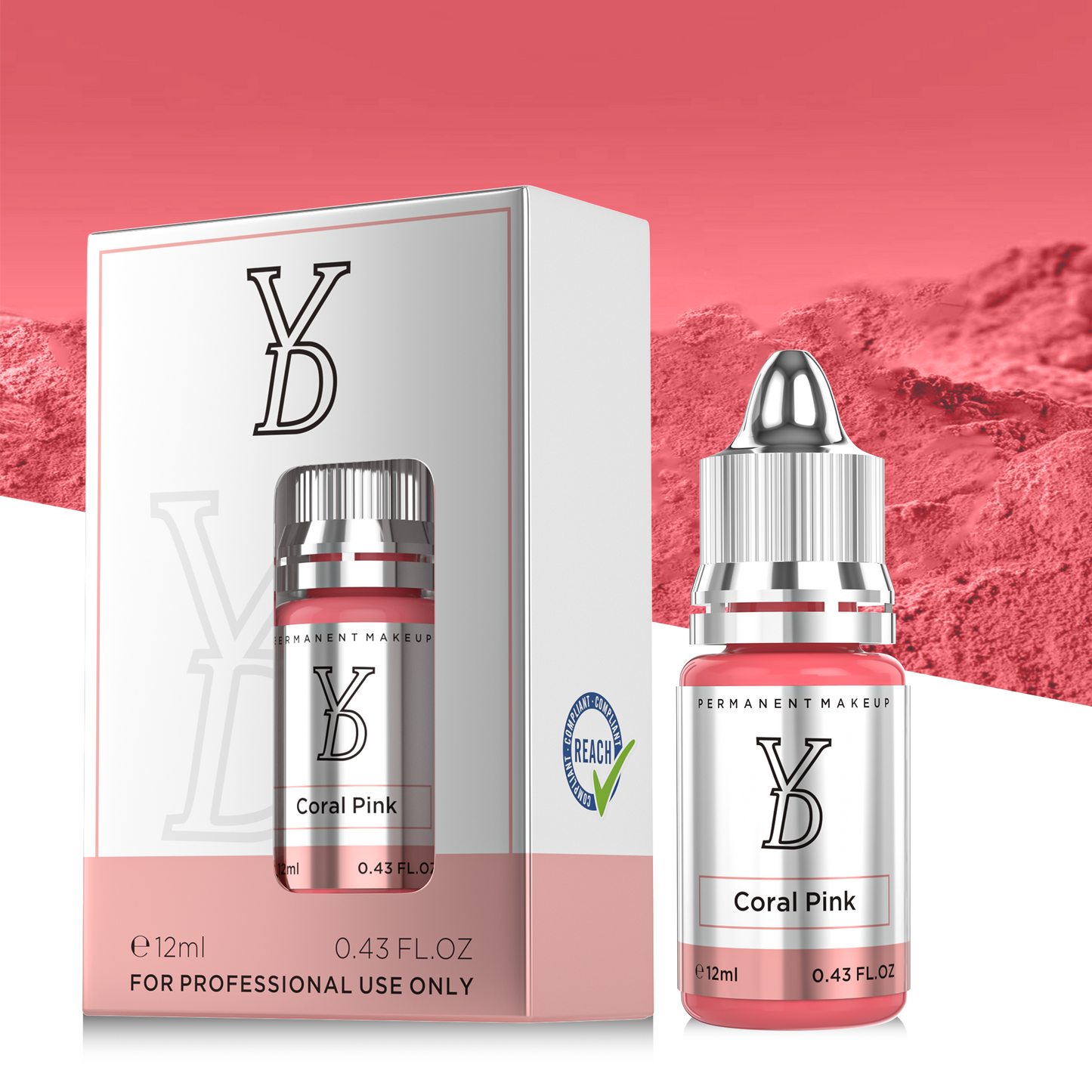 Coral Pink – Powder Hybrid Liquid PMU Pigment