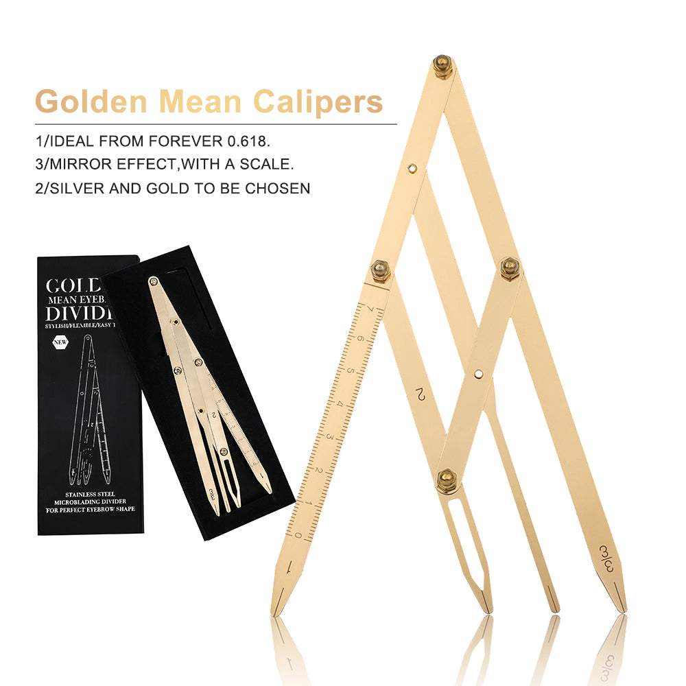 Permanent Makeup 4 Prong Stainless Steel Golden Mean Calipers