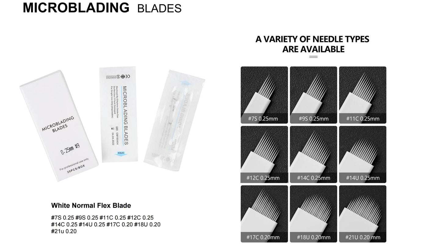 Microblading & Microshading Blades - Variety of Needle Types