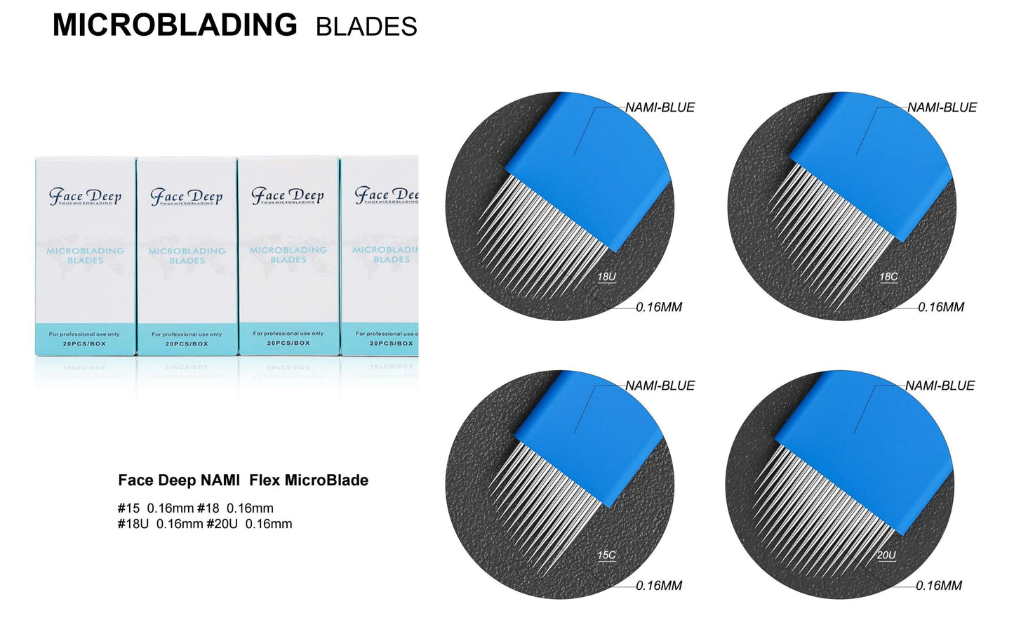 Microblading & Microshading Blades - Variety of Needle Types