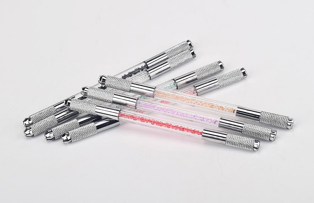 Bolígrafo manual de doble punta de cristal de estilo coreano (100PCS/BOLSA)