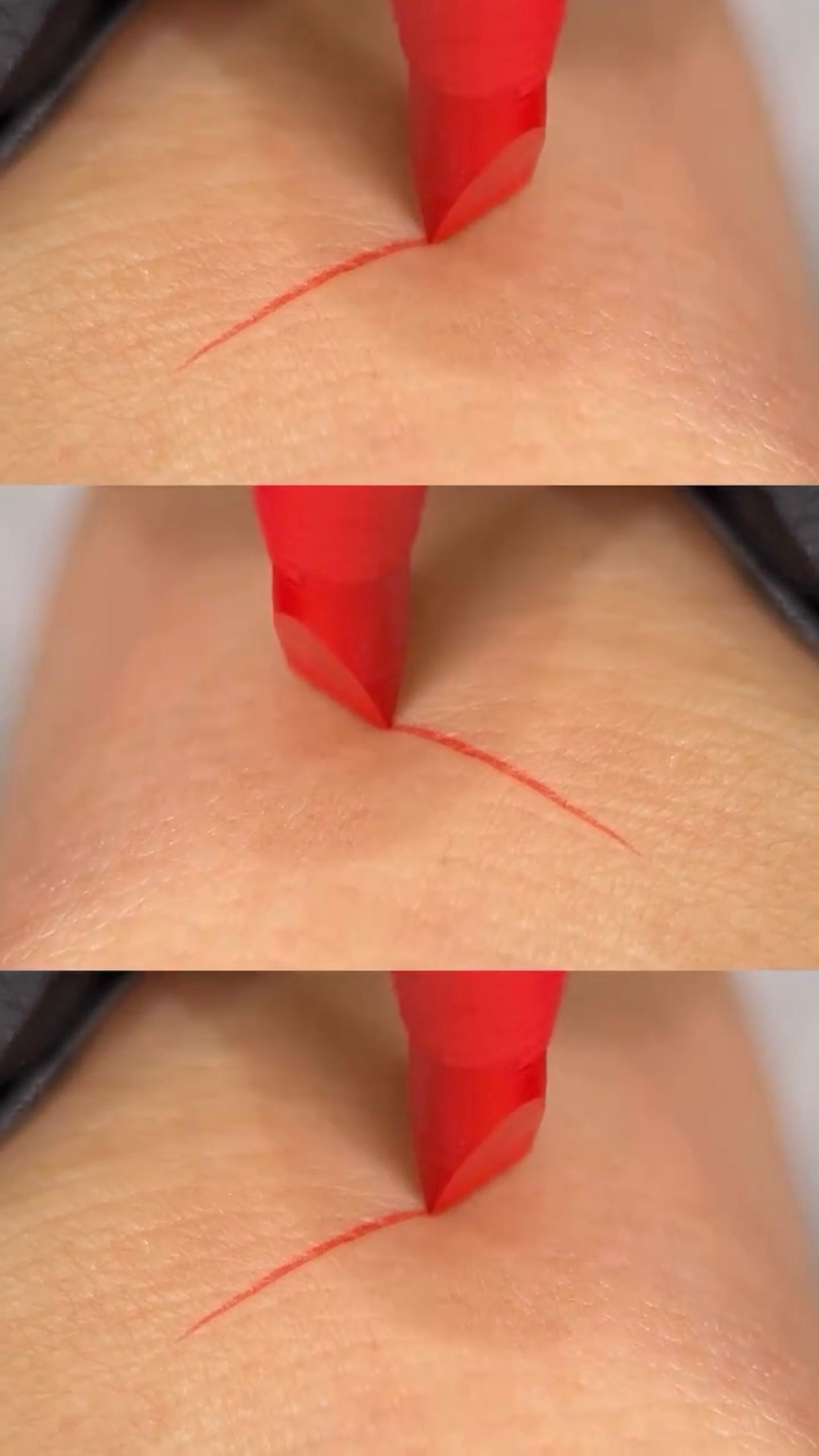 Red Color Permanent Makeup Microblading Eyebrow Pencil