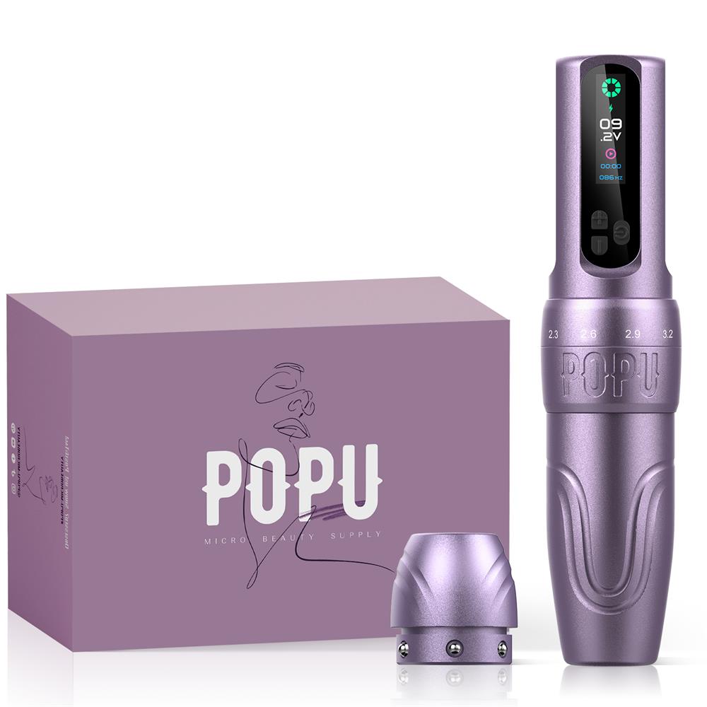 💜POPU DIVA Adjustable Stroke Wireless PMU Pen Machine - Free Shipping