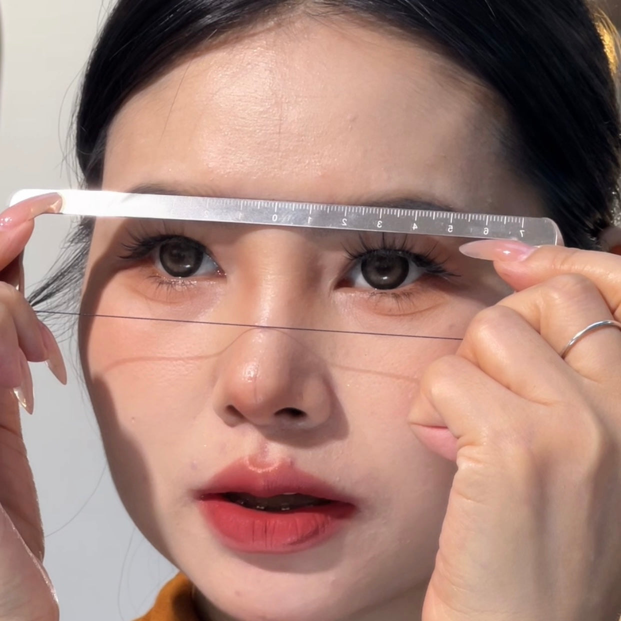 1-Minute Brow Mapping Tool – Stainless Steel Brow Shaping Ruler Kit for PMU Artists