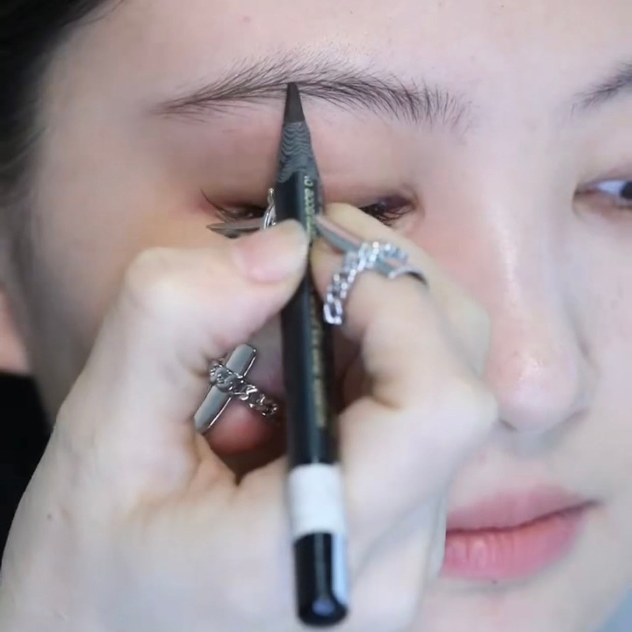 Schwarzer Permanent Makeup Microblading Augenbrauenstift