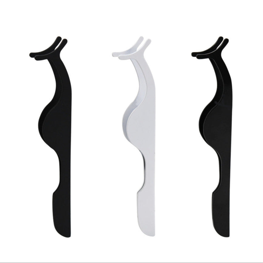 Premium Stainless Steel False Eyelash Applicator Tweezers – Effortless Lash Placement Tool
