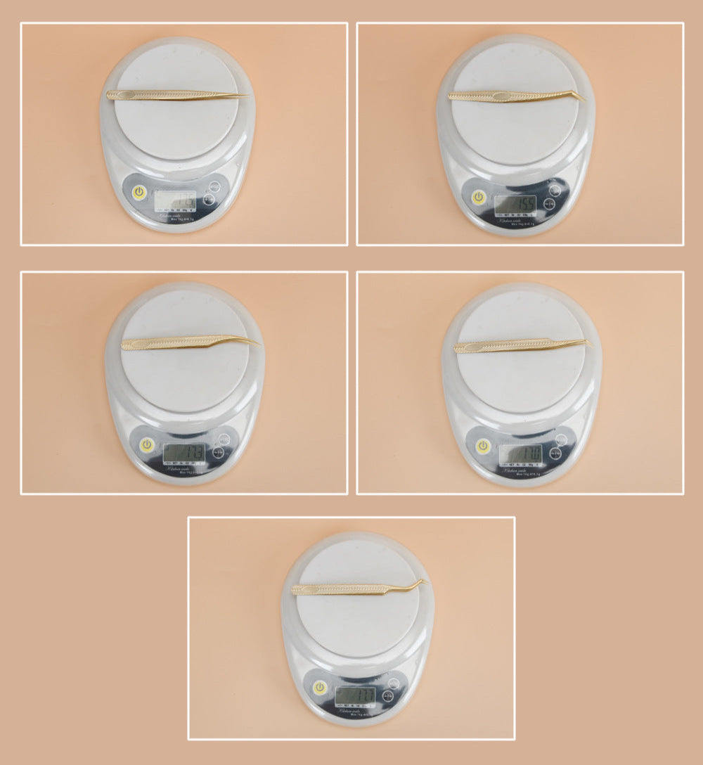 Premium Gold Precision Wimpernverlängerungspinzette – 5 spezielle Designs für professionelle Wimpernstylisten