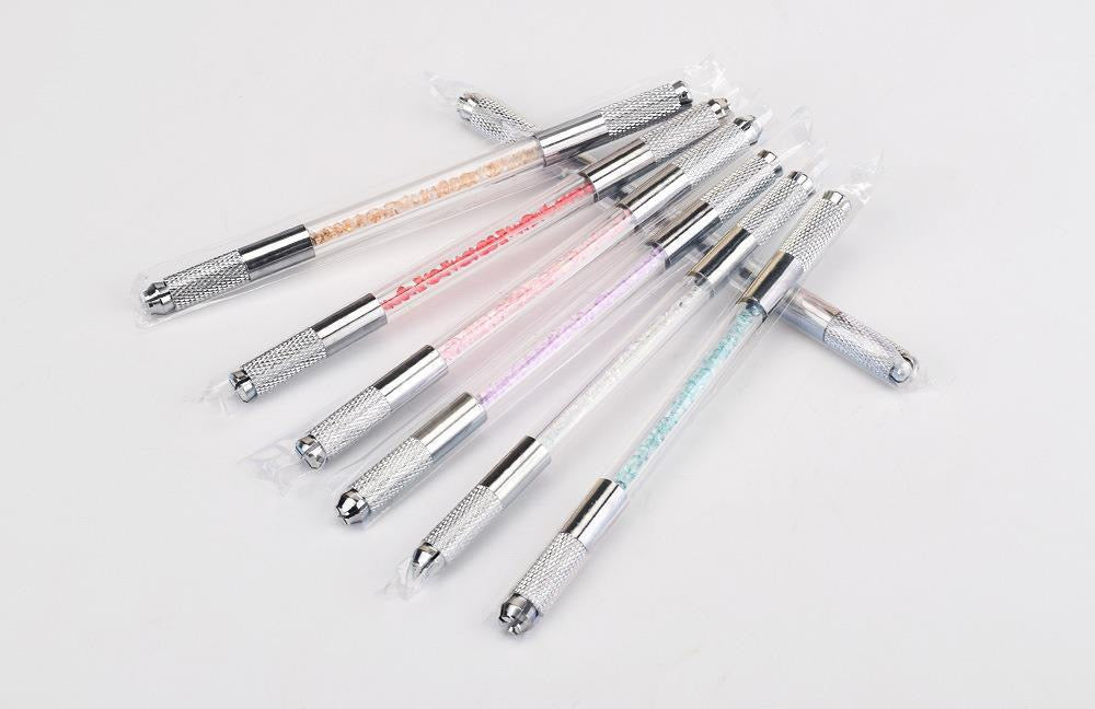 Bolígrafo manual de doble punta de cristal de estilo coreano (100PCS/BOLSA)