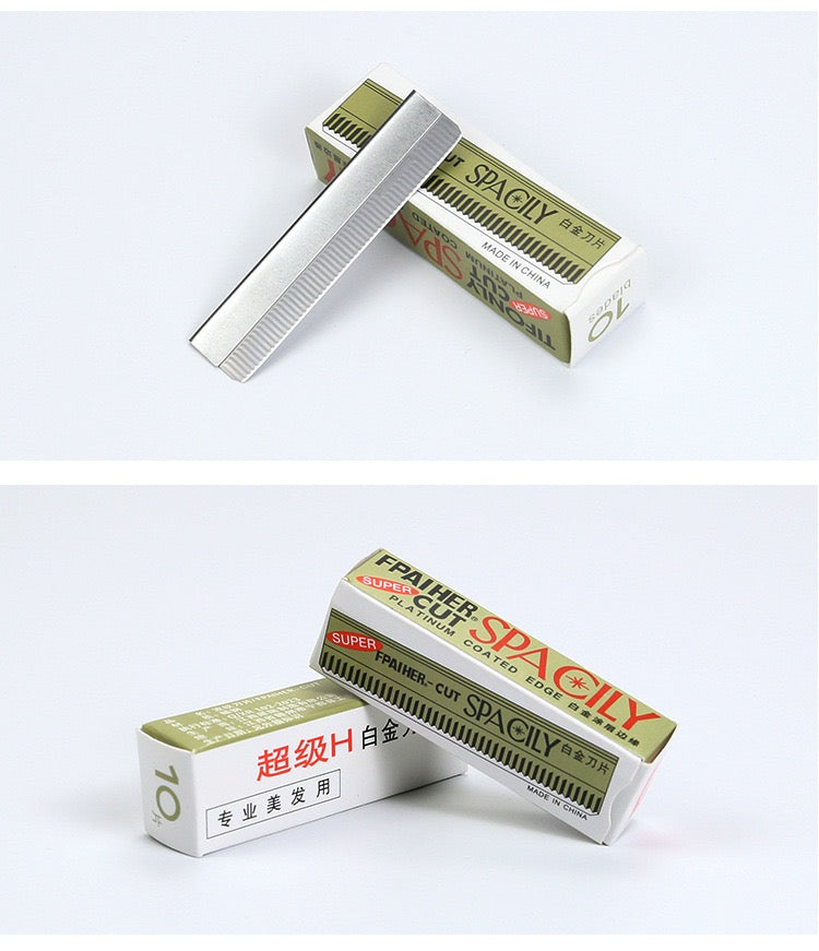 Professional Corrugated Eyebrow Razor Blades – Carbon Steel / Stainless Steel