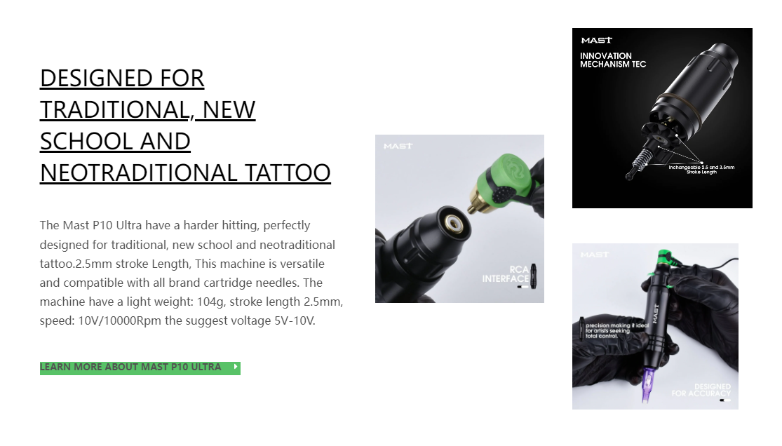 Mast P10 Ultra Tattoo Kit Advanced Bundle