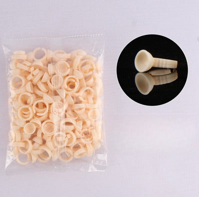 Soft Silicone Pigment and Glue Ring Cups - 10 BAGS