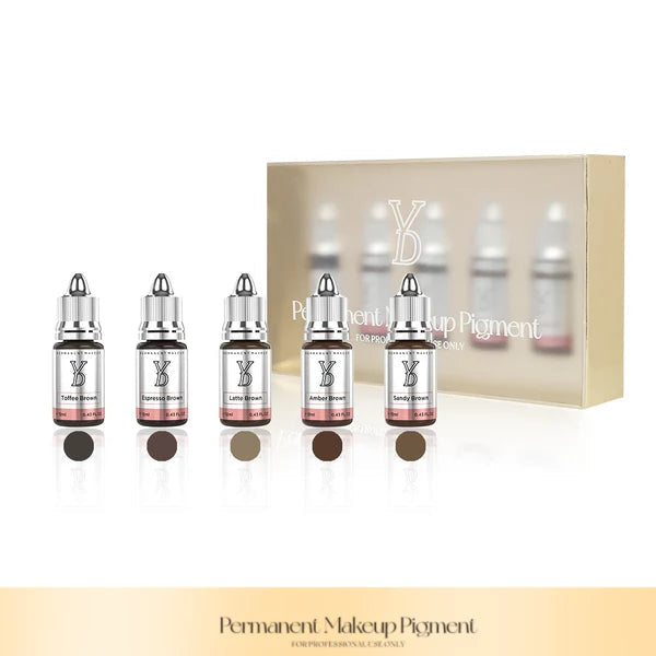 Hairstroke Brows Hybrid Pigment Set – 5 Universal Shades for Natural 3D Brow Effects - Free Shipping