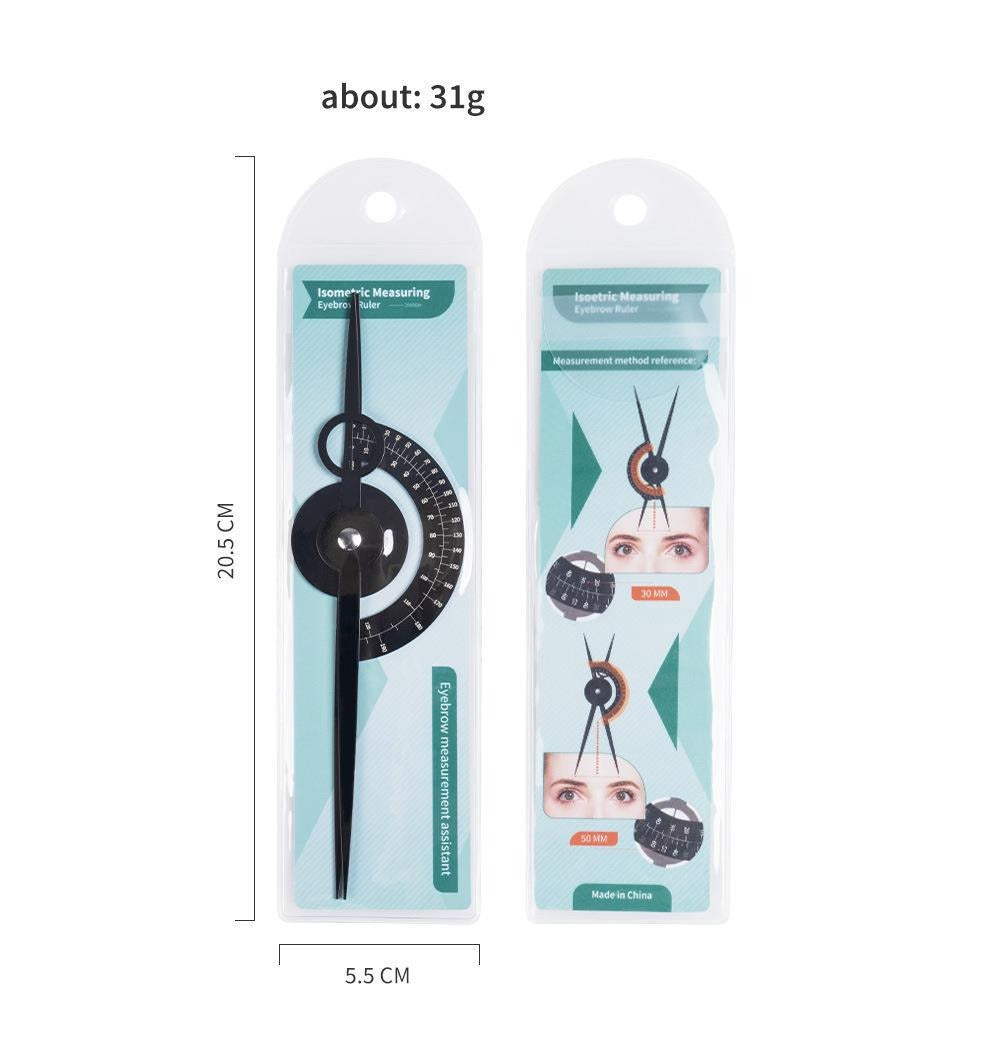 Isometric Brow Mapping Ruler – Precision Measuring Tool for PMU & Microblading Artists