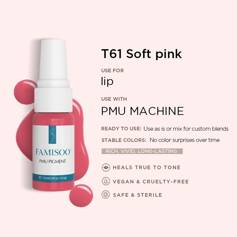 Famisoo® 6PCS 15ML Permanent Makeup Lip Pigment Set