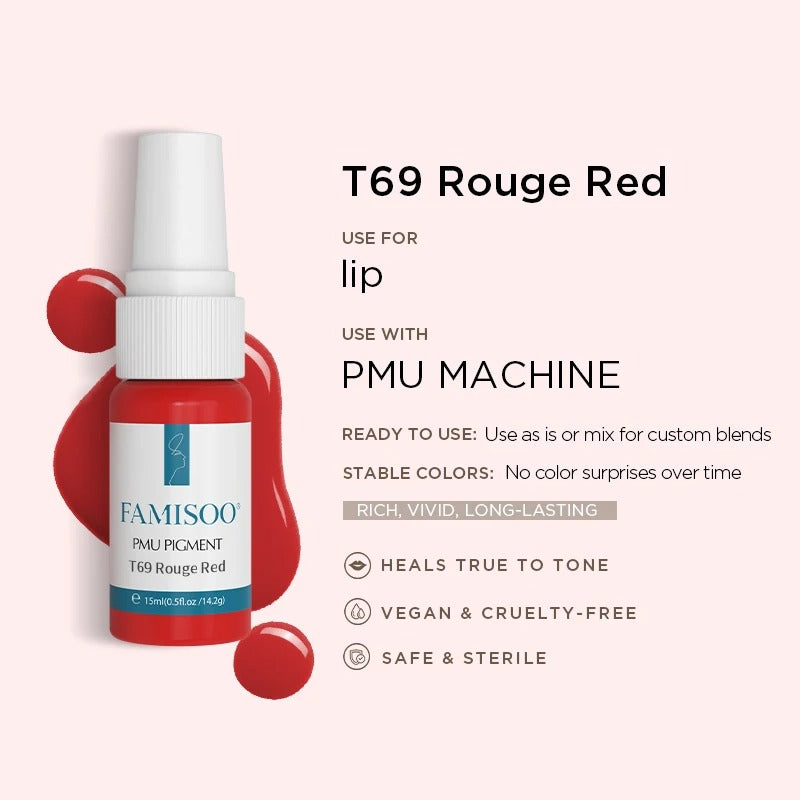 Famisoo® 6PCS 15ML Permanent Makeup Lip Pigment Set