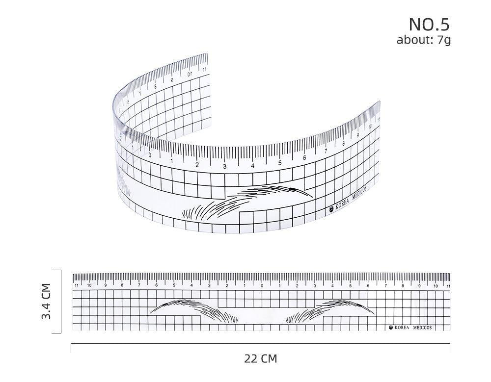 Eyebrow Mapping Ruler – Precision Tools for Balanced and Symmetrical Brow Designs - 10 PIECES