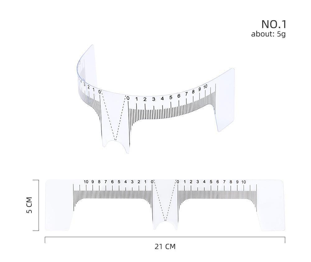 Eyebrow Mapping Ruler – Precision Tools for Balanced and Symmetrical Brow Designs - 10 PIECES