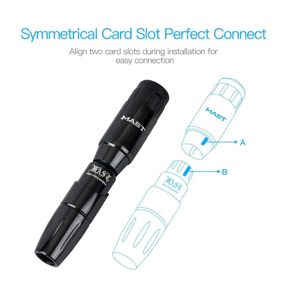 Mast Tour Rotary Tattoo Machine Pen Wireless Advanced Bundle - Free Shipping