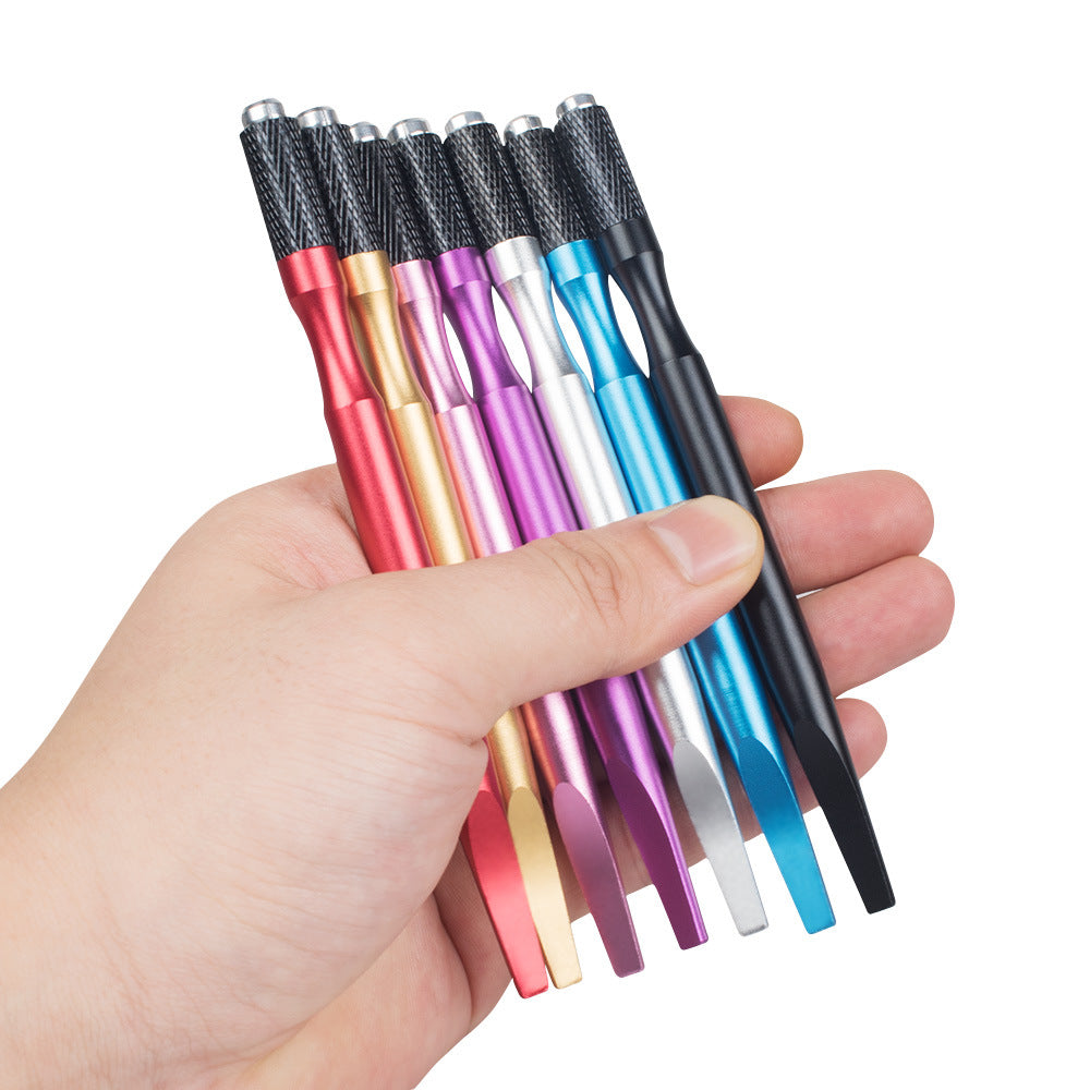 Manueller Stift – Flaches, konisches Design mit Schwanz zum Schattieren und Microblading – 10 Stück