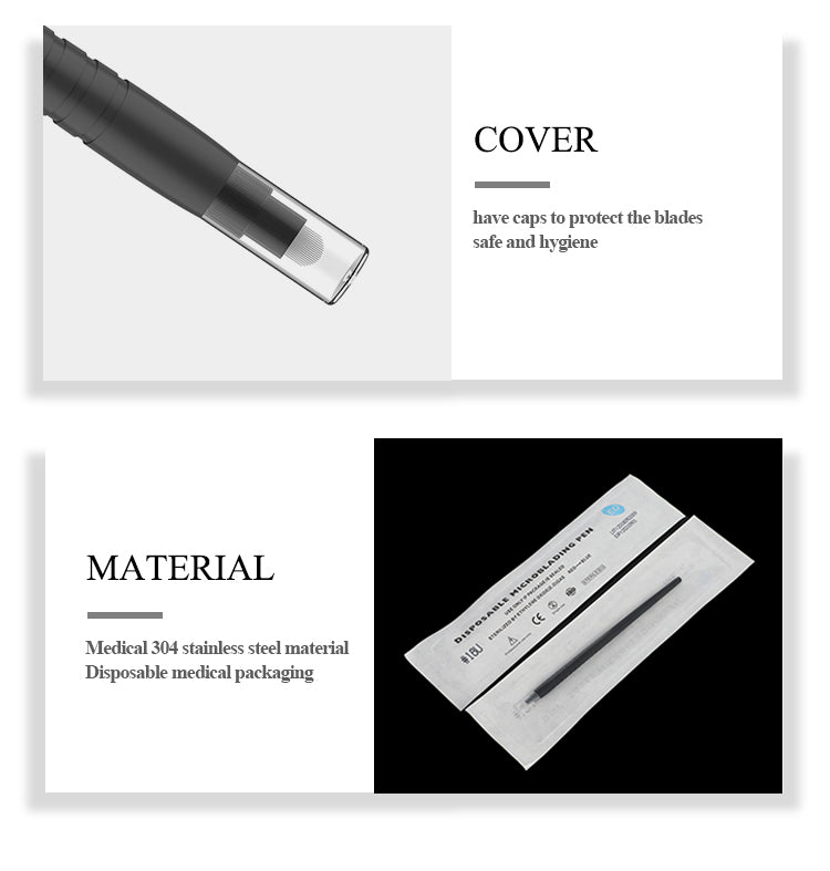 Nami Matte Black Disposable Microblading Pen – 18U / 0.16mm