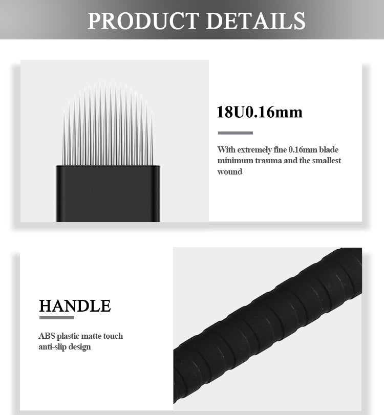 Nami Matte Black Disposable Microblading Pen – 18U / 0.16mm