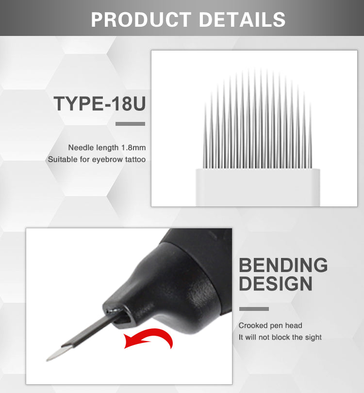 Nano Eccentric Disposable Microblading Pen – 18U / 0.18mm