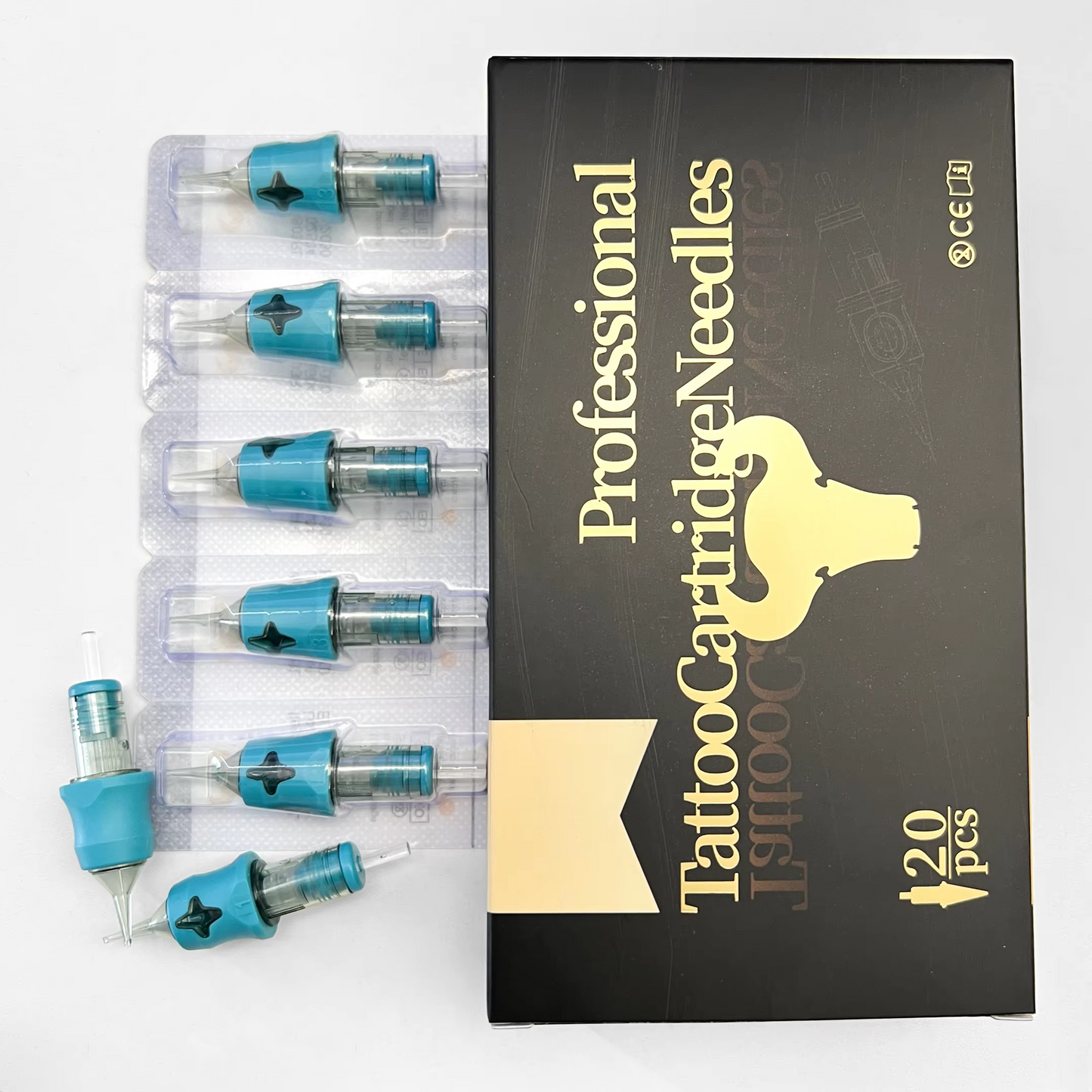 Neccih Quad Star Tattoo Needle Cartridge – Blue Silicone Grip