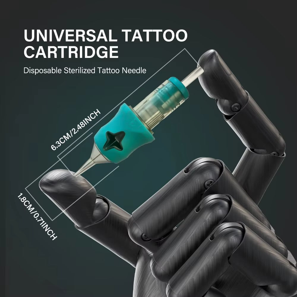 Neccih Quad Star Tattoo Needle Cartridge – Blue Silicone Grip