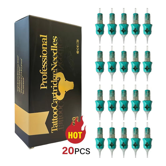 Neccih Quad Star Tattoo Needle Cartridge – Blue Silicone Grip