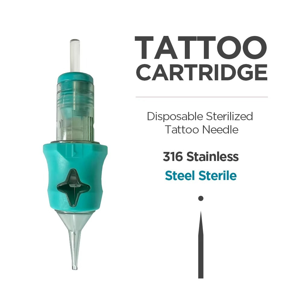 Neccih Quad Star Tattoo Needle Cartridge – Blue Silicone Grip