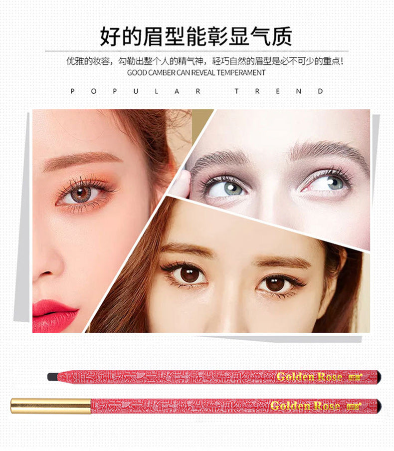 Golden Rose Waterproof Hard-Core Brow Pencil – Professional PMU & Makeup Tool - 12PCS/BOX