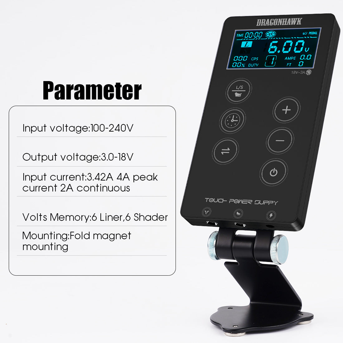 Dragonhawk Touch Tattoo PMU Power Supply 3.42A Dual Mode Set