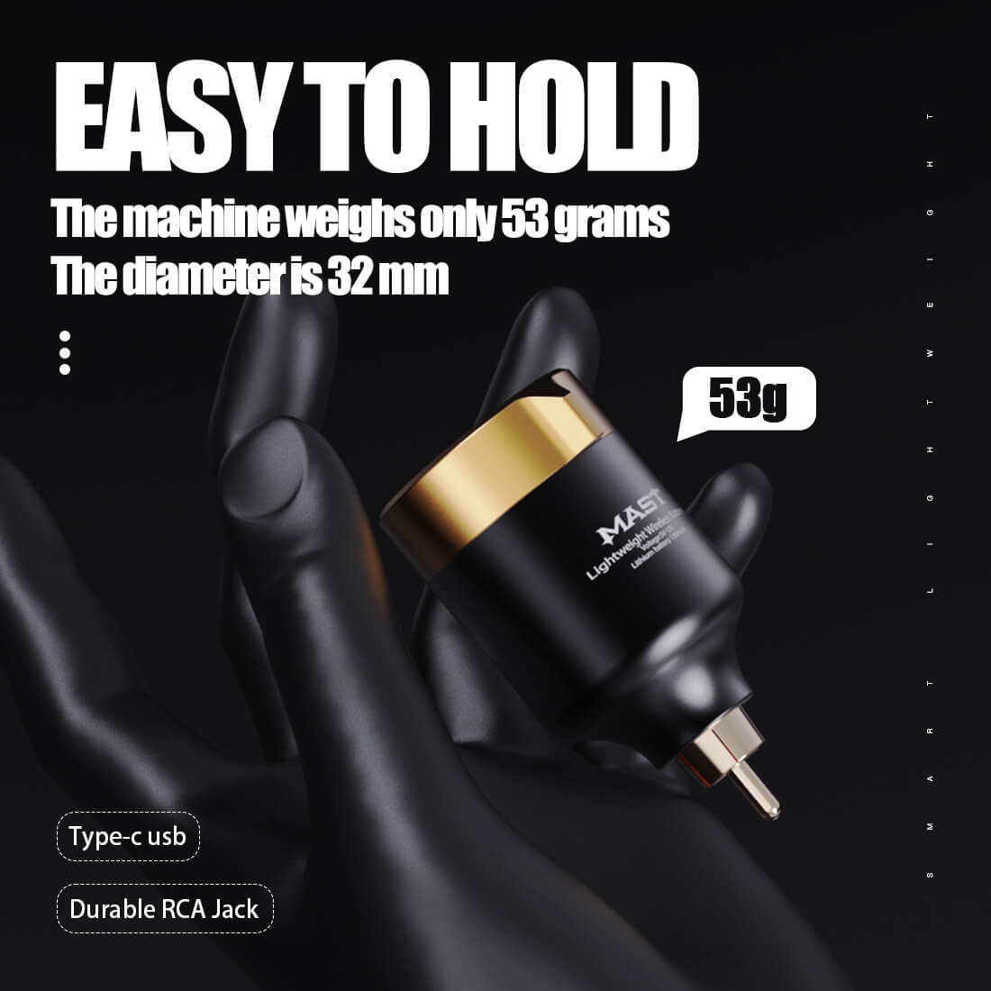 Mast T1 Wireless Battery PMU Tattoo-Netzteil