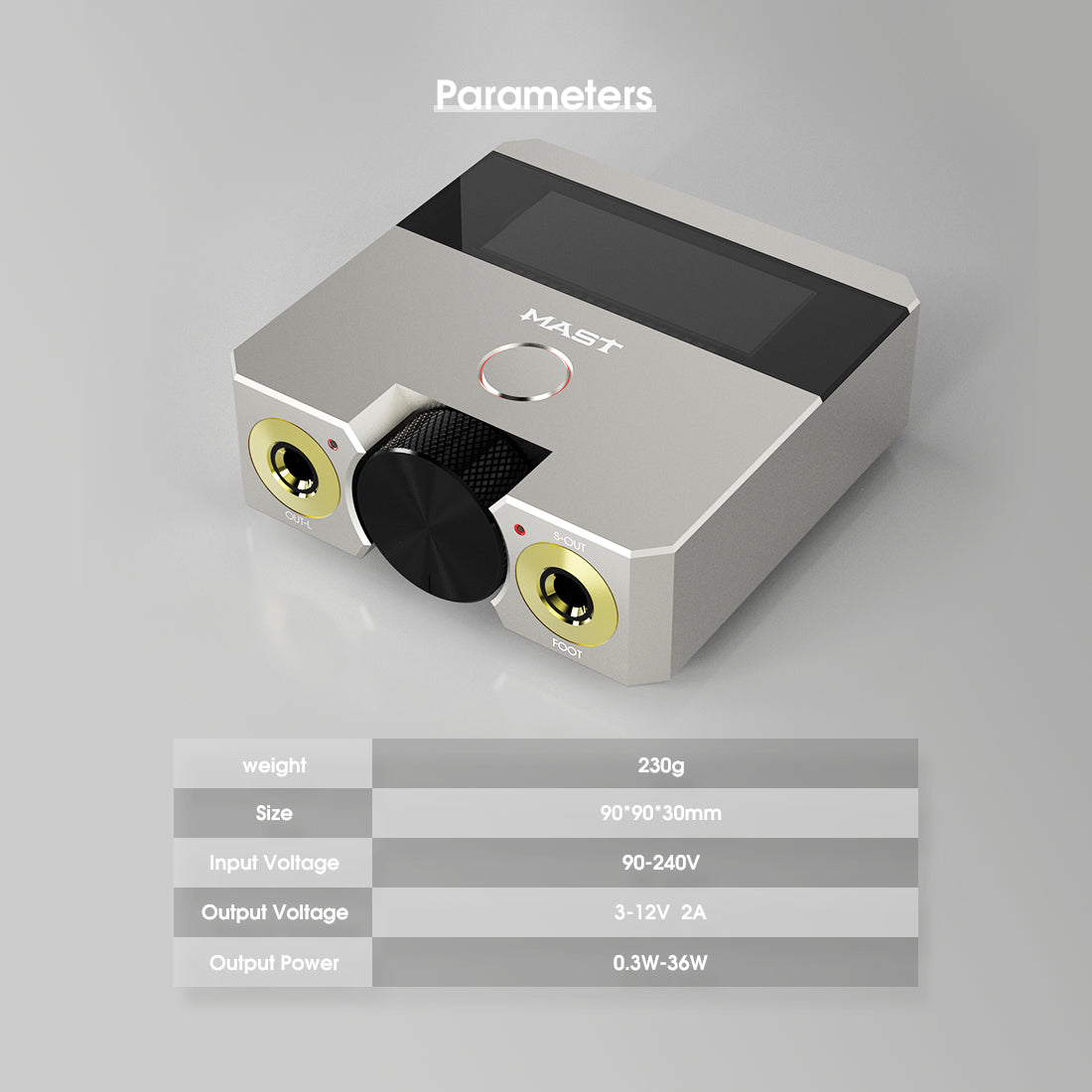 Mast Skate Dual Mode PMU Tattoo Power Supply with Start-Up Function