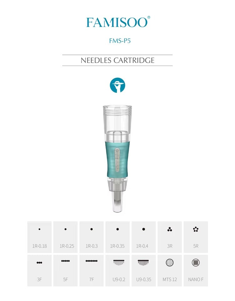 P5 PMU Cartridge Needles - FAMISOO® PRO 5 Series Safety Needle Cartridges