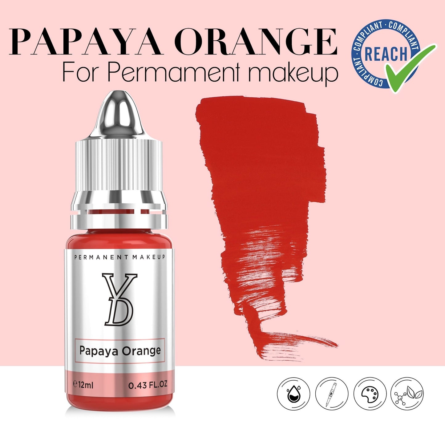Papaya Orange – Powder Hybrid Liquid PMU Pigment