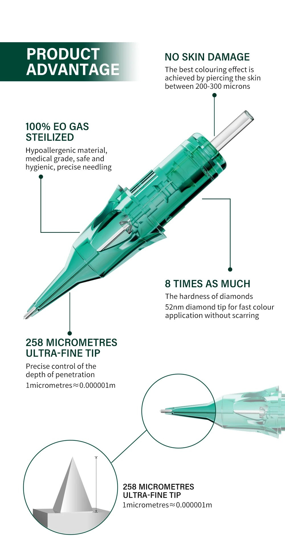 Platinum Diamond Nano Needle – Precision Sculpted Tip
