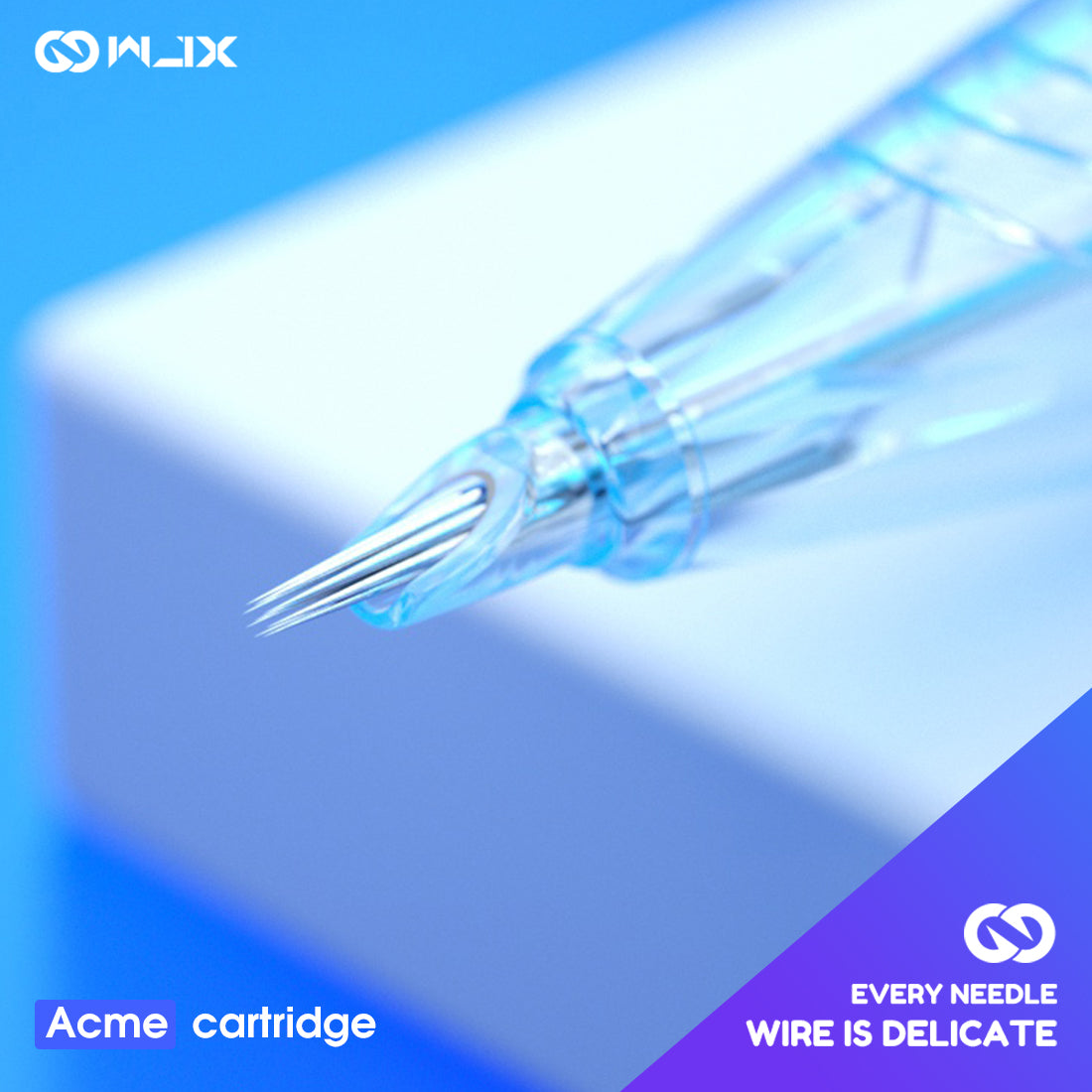 WJX Tattoo Cartridges Needles #12 Diameter 0.35mm 7mm Taper (RLT) Round Liner Tight - Box of 20