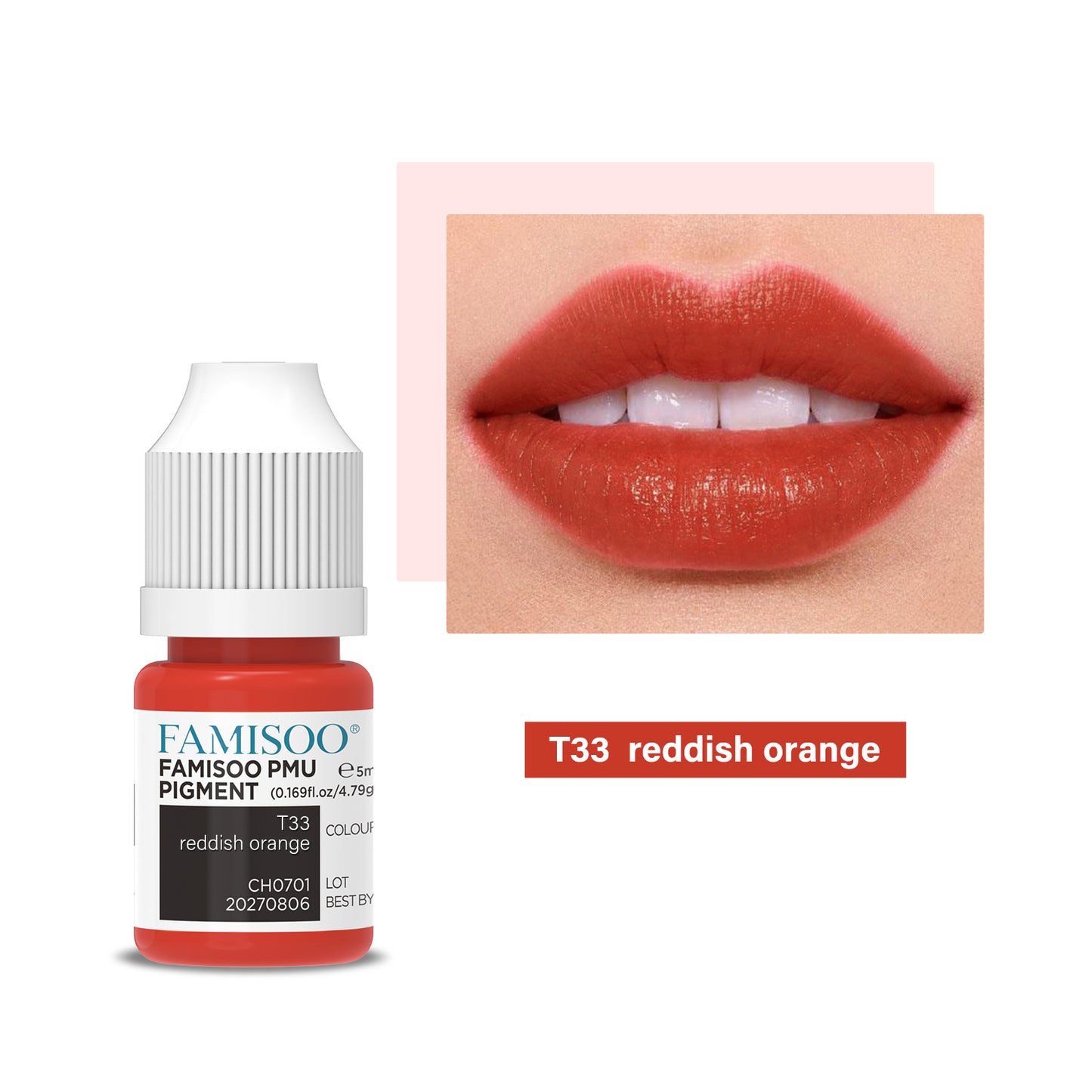 FAMISOO PMU Lip Pigments – 40 Professional Lip Colors for Permanent Makeup