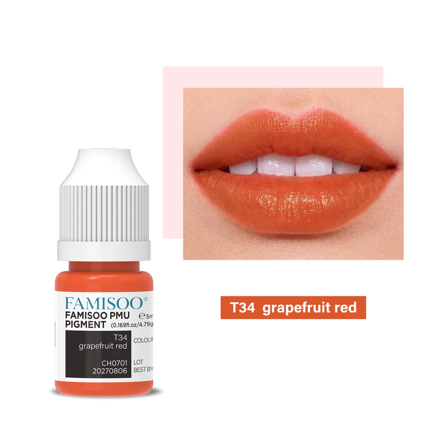 FAMISOO PMU Lip Pigments – 40 Professional Lip Colors for Permanent Makeup