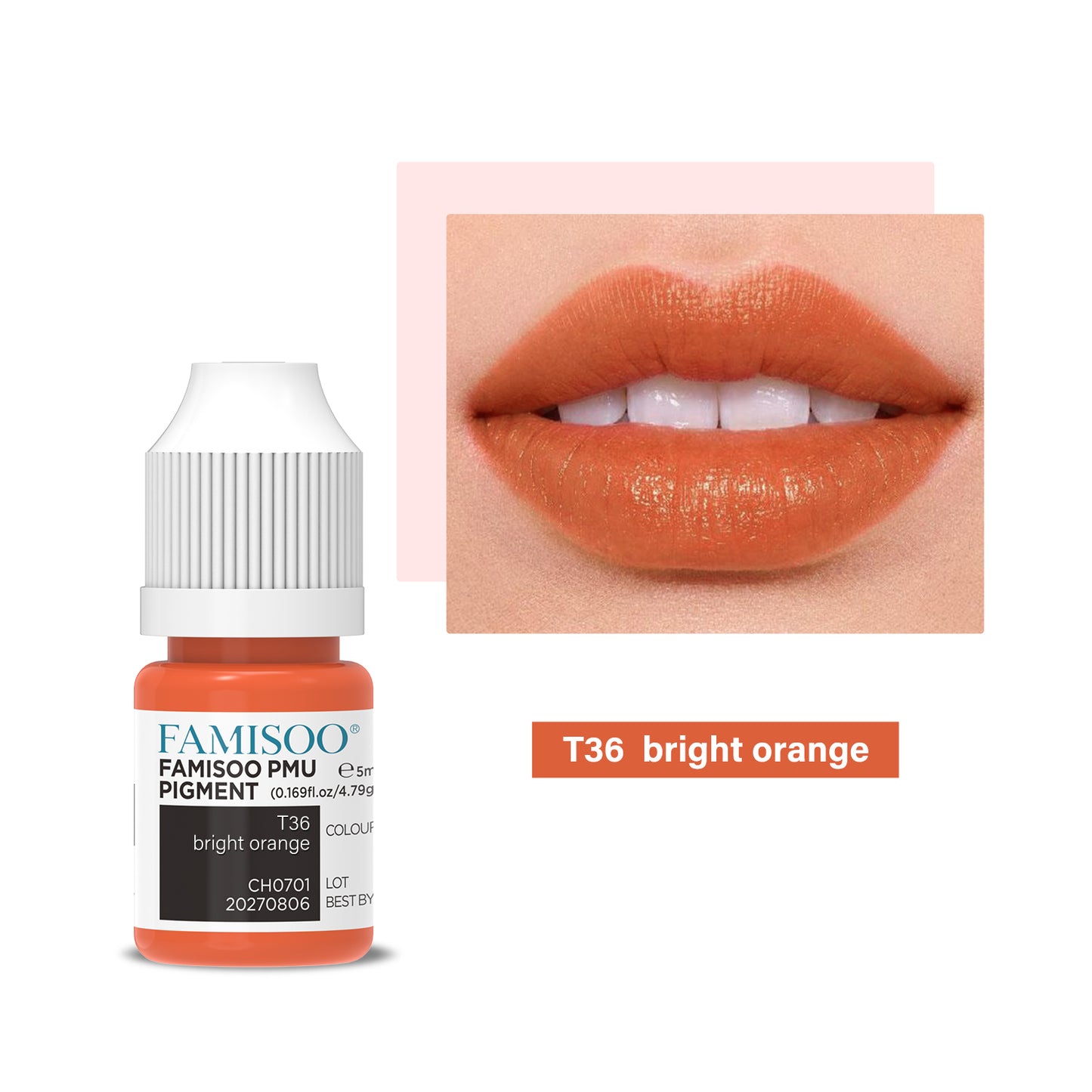 FAMISOO PMU Lip Pigments – 40 Professional Lip Colors for Permanent Makeup