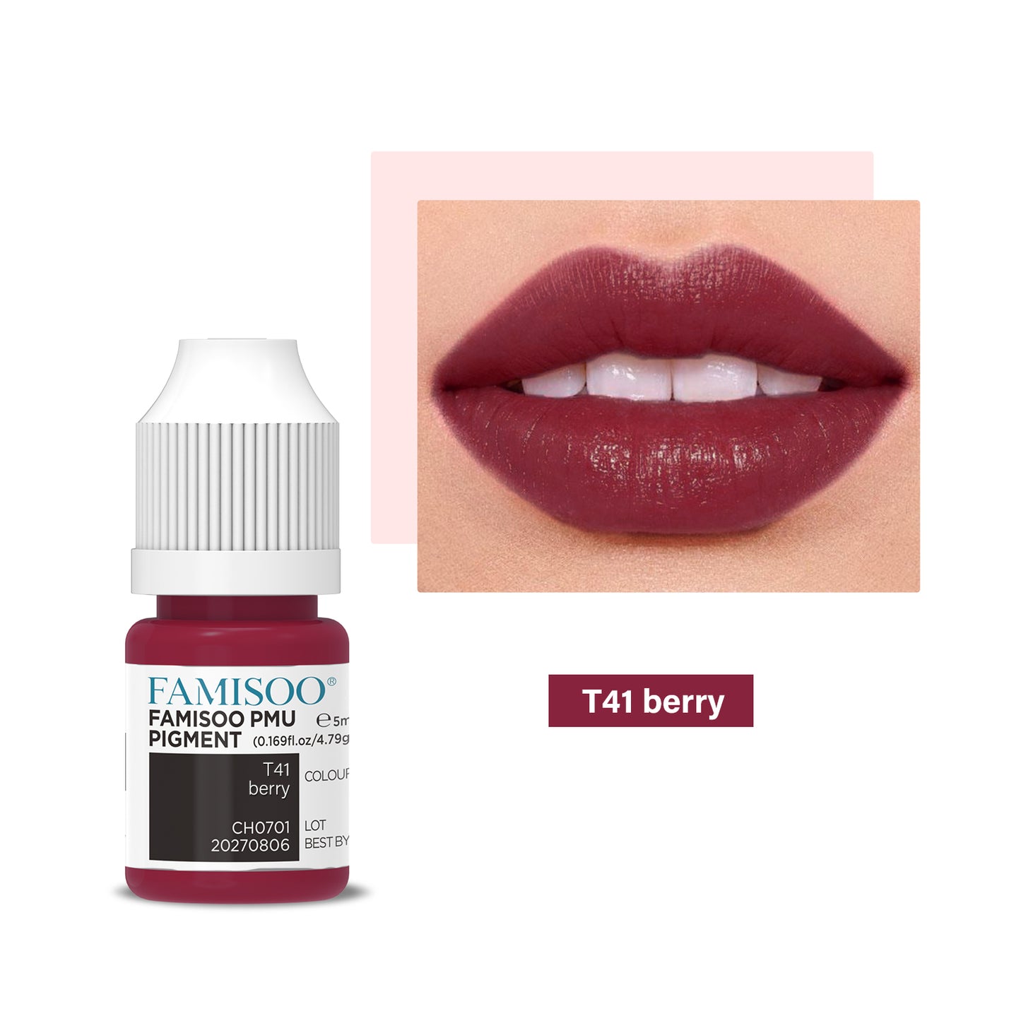 FAMISOO PMU Lip Pigments – 40 Professional Lip Colors for Permanent Makeup