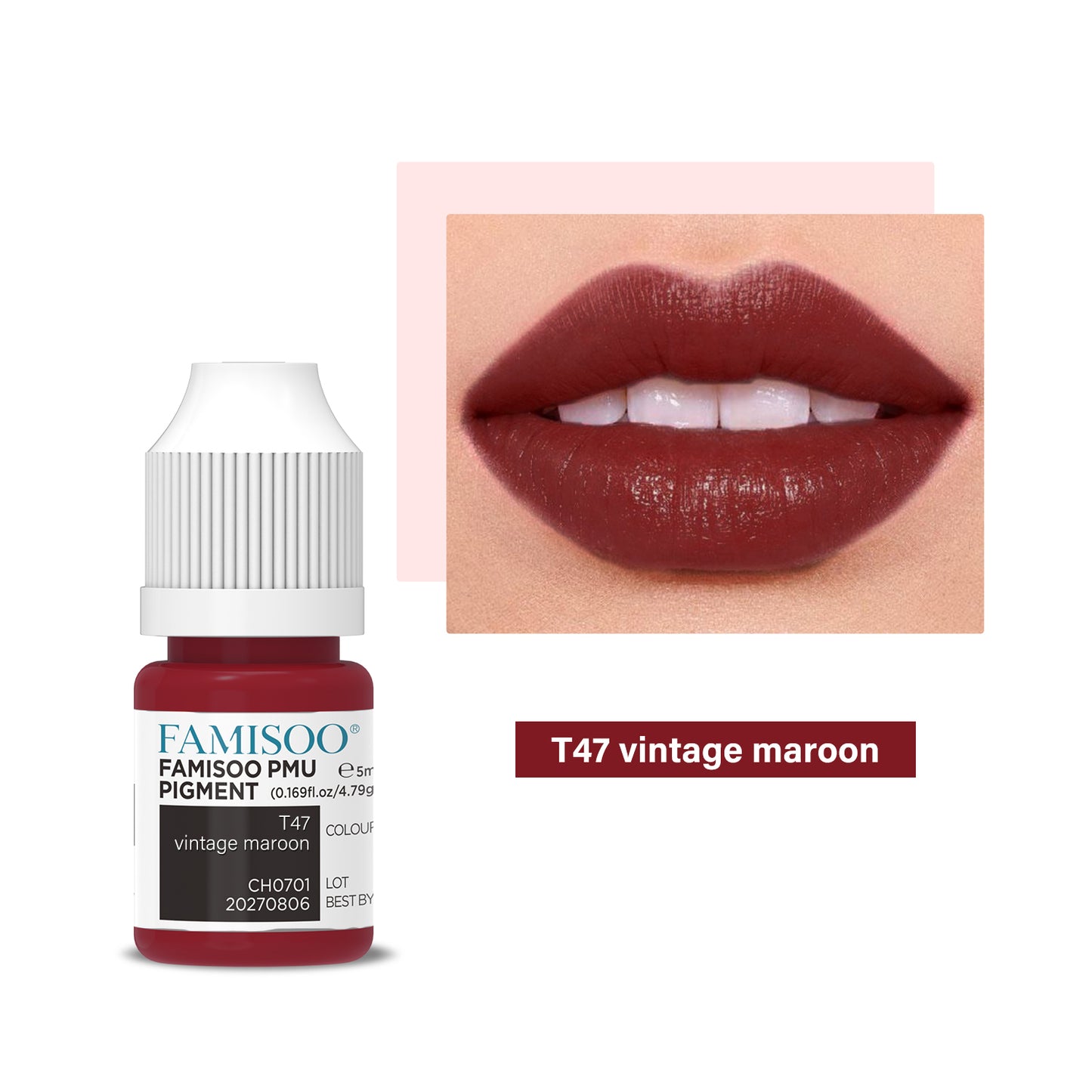 FAMISOO PMU Lip Pigments – 40 Professional Lip Colors for Permanent Makeup