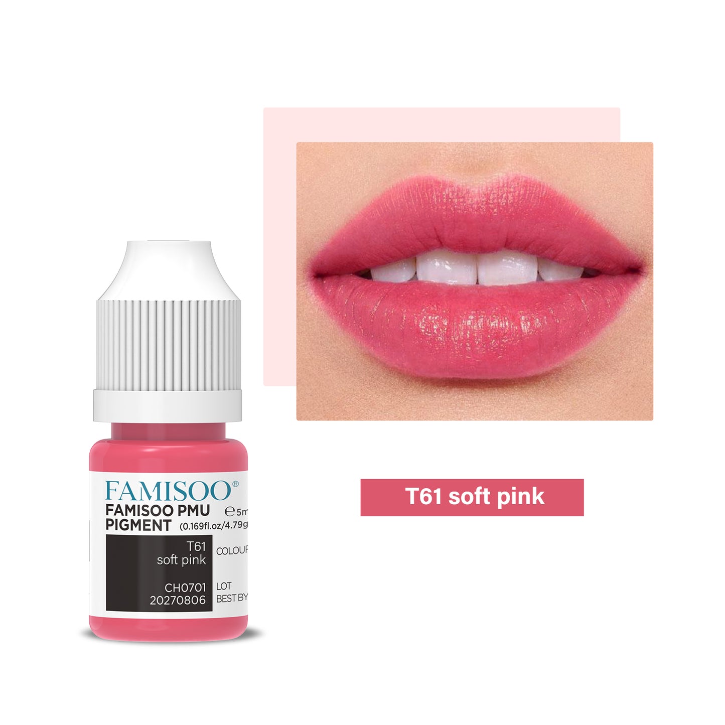 FAMISOO PMU Lip Pigments – 40 Professional Lip Colors for Permanent Makeup