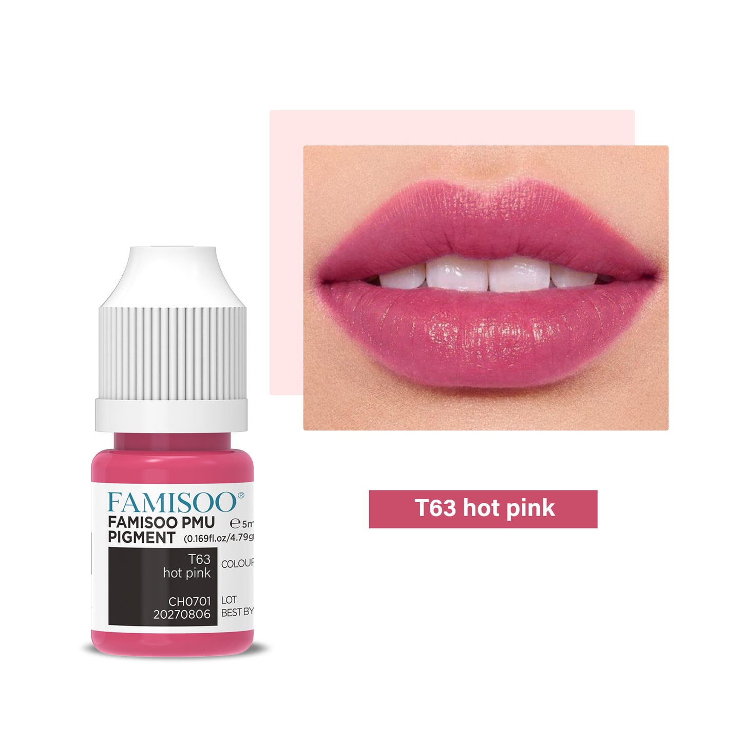 FAMISOO PMU Lip Pigments – 40 Professional Lip Colors for Permanent Makeup