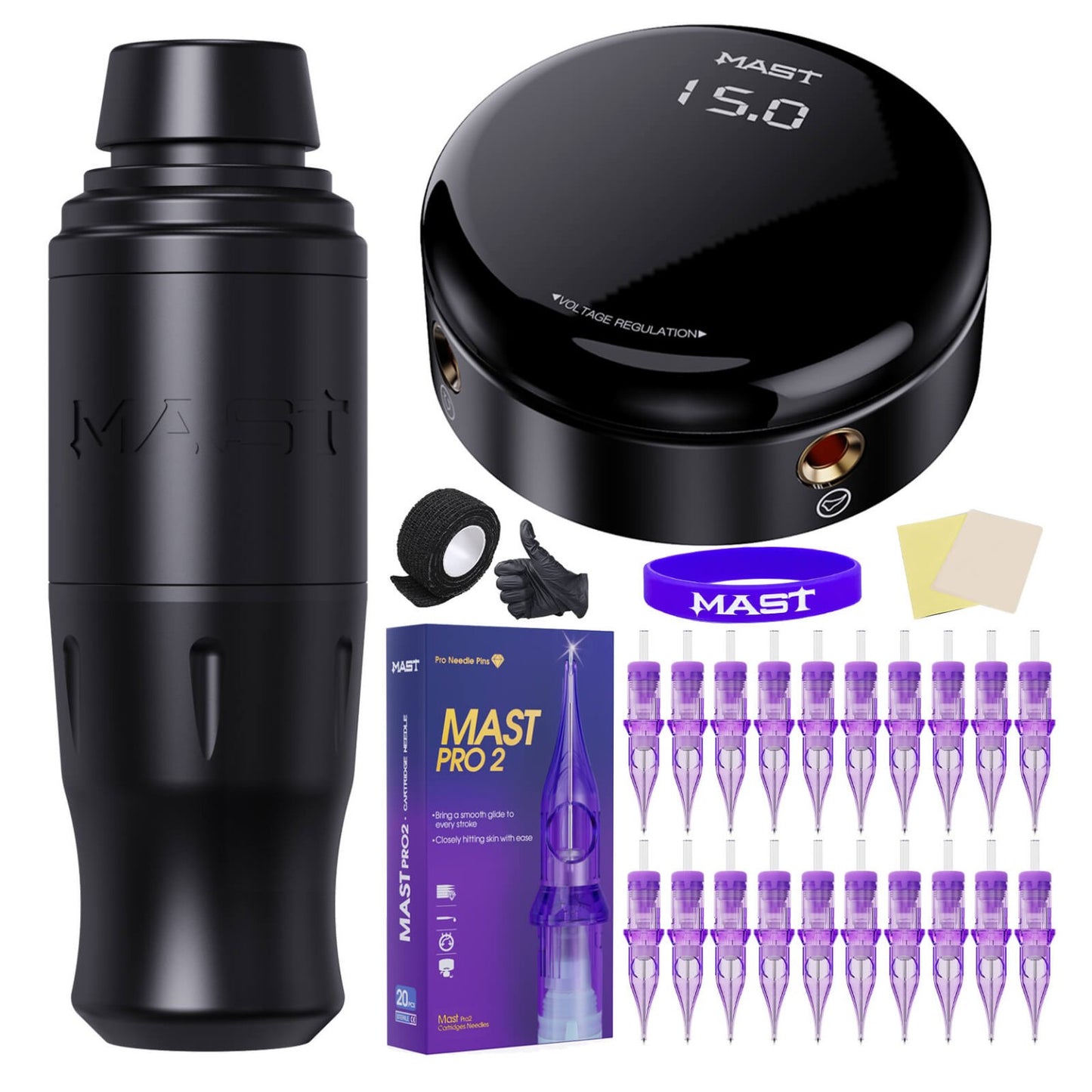 Dragonhawk Mast Sensor 2 Wireless Tattoo Machine 3.5MM Stroke Advanced Bundle