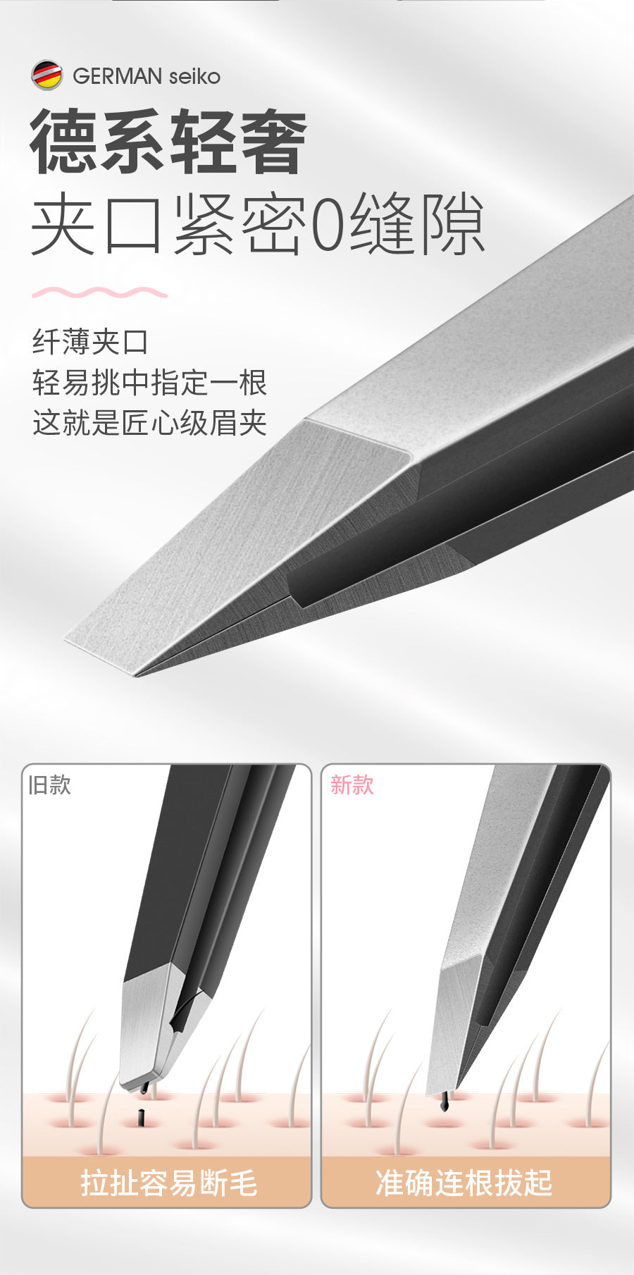 Premium Precision Slant-Tip Tweezers – High-Accuracy Hair Removal & Eyelash Application Tool