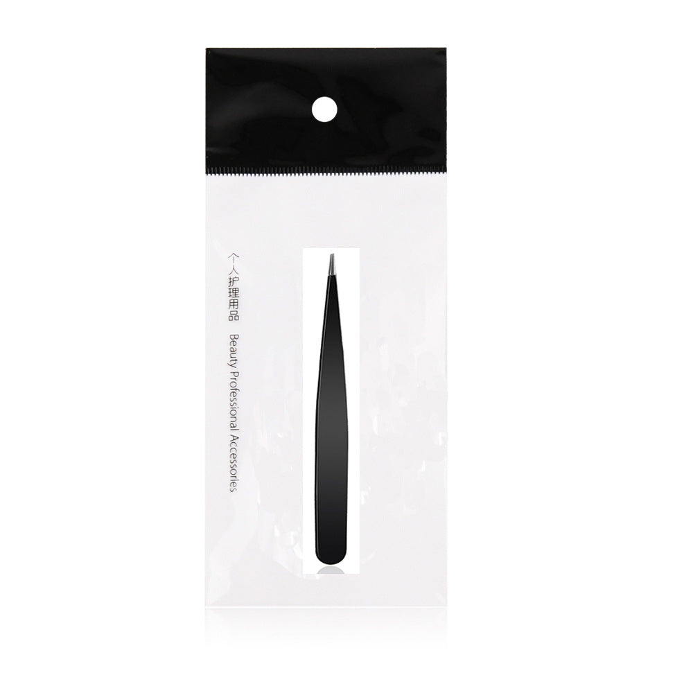 Precision Stainless Steel Slanted Tweezers for Eyebrows & Grooming
