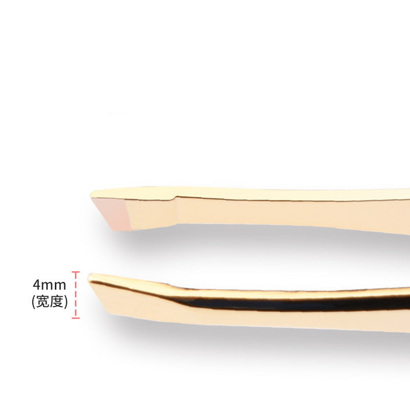 Premium Stainless Steel Slant Tip Tweezers for Precision Grooming