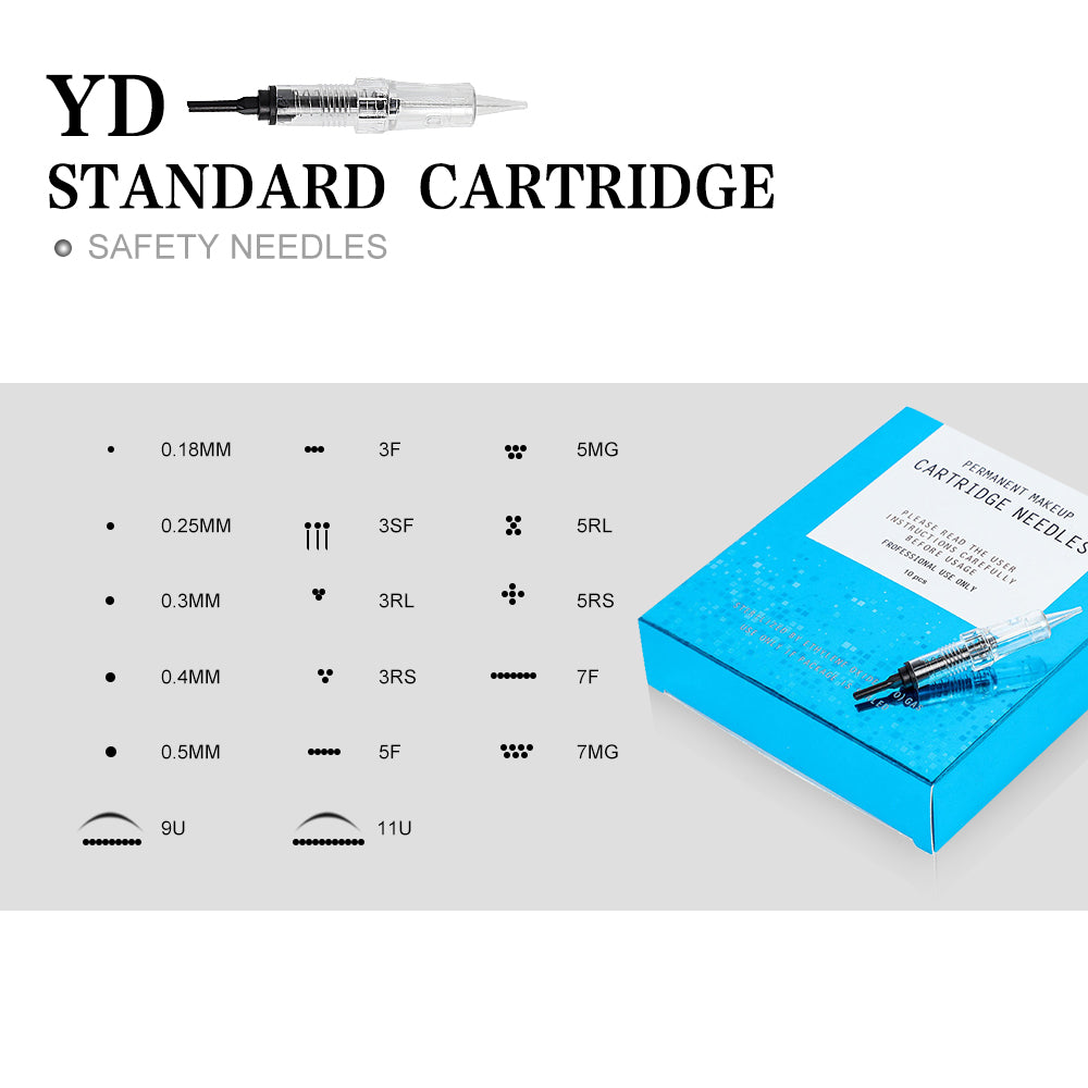 S Standard Cartridge – Professional PMU & Tattoo Needles (Compatible with XF Model Machines)